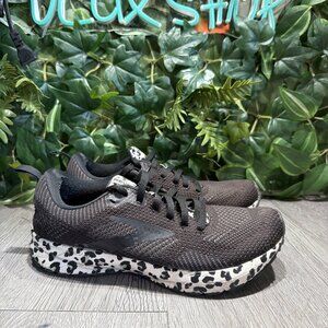 Brooks Revel 5 Shoes Womens Size 8.5 B Black White Leopard Sneakers 1203611B095